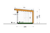 Abri de jardin en bois EVELIN PLUS (Isolé RE2020, 34 mm + bardage), 6x3 m, 15 m² specification 6