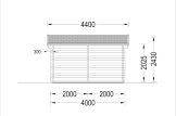 Sauna d'extérieur ELDA S (44 mm), 4x4 m, 16 m² (4 pièces) specification 5