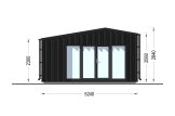 Abri de jardin en bois TONIA PLUS (Isolé RE2020, 34 mm + bardage), 5x3 m, 15 m² specification 2