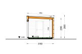 Abri de jardin en bois INES (Isolé, 34 mm + bardage), 6x3 m, 18 m² specification 6