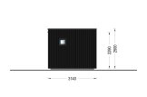Abri de jardin en bois INES (34 mm + bardage), 6x3 m, 18 m² specification 3