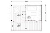 Abri de jardin en bois LILI (34 mm), 6x3 m, 8 m² specification 1