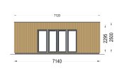 Studio de jardin PREMIUM (34 mm + bardage), 7x4 m, 28 m² specification 2