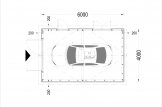 Garage en bois LORA (ossature en bois), 4x6 m, 24 m² specification 1