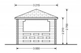 Tonnelle en bois (44 mm), 3x3 m, 9 m² specification 2
