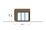 Abri de jardin en bois AMARA avec atelier (Isolé, 34 mm + bardage), 6x3 m, 15 m² specification 2