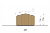 Abri de jardin en bois PIA (ossature en bois), 4x3 m, 12 m² specification 4