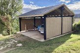 Carport en bois double LUNA DUO, 6x6 m, avec mur en forme de L customer 3