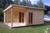 Abri de jardin en bois avec terrasse CARL (34 mm), 5x4 m, 20 m² + 8 m² customer 1