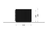 Abri de jardin en bois INES avec terrasse (34 mm + bardage), 6x3 m, 18 m² specification 3