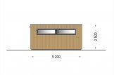 Garage bois toit plat STELA F (ossature en bois), 3.2x5.2 m, 16.6 m² specification 3