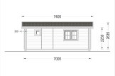 Chalet en bois habitable ARGO M-N S (44+44 mm), 5x9 m, 35 m² specification 5