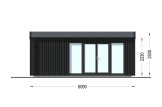 Abri de jardin en bois EMMY PLUS (34 mm + bardage), 6x3 m, 15 m² specification 2