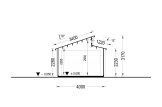 Garage en bois TWIN (44 mm), 4x6 m, 24 m² specification 6