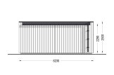 Abri de jardin en bois INES (Isolé RE2020, 34 mm + bardage), 6x3 m, 18 m² specification 4