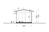 Abri de jardin en bois LILI avec abri (34 mm), 6x3 m, 11 m² specification 6