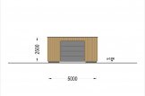 Garage bois toit plat SILVIA F (34 mm + bardage), 5x6 m, 30 m² specification 3