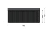 Abri de jardin en bois EVELIN PLUS (Isolé RE2020, 34 mm + bardage), 6x3 m, 15 m² specification 4