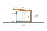 Abri de jardin en bois EVELIN PLUS (Isolé, 34 mm + bardage), 6x3 m, 15 m² specification 6