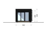 Abri de jardin en bois INES avec terrasse (Isolé RE2020, 44 mm + bardage), 6x3 m, 18 m² specification 5