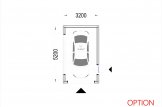 Garage bois toit plat SILVIA F (34 mm + bardage), 3.2x5.2 m, 16.6 m² specification 7