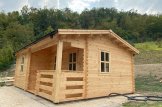 Abri de jardin en bois NANTES (Isolé RE2020, 44+44 mm), 6x4.7 m, 24 m² + 3.5 m² terrasse customer 2