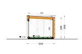 Abri de jardin en bois INES PLUS avec terrasse (Isolé RE2020, 34 mm + bardage), 6x3 m, 18 m² specification 6