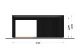 Abri de jardin en bois INES avec terrasse (Isolé RE2020, 44 mm + bardage), 6x3 m, 18 m² specification 4