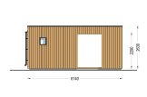 Abri de jardin en bois INES PLUS avec terrasse en L (Isolé RE2020, 34 mm + bardage), 6x6 m, 36 m² specification 3