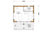 Chalet en bois SARA (Isolé, 34 mm + bardage), 20 m² specification 1