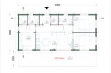 Chalet en bois AGNES S (Isolé, 44+44 mm), 75 m² specification 1