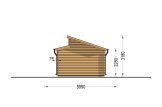 Garage en bois TWIN (44 mm), 4x6 m, 24 m² specification 4