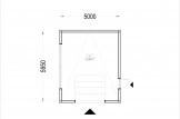 Garage bois toit plat SILVIA F (34 mm + bardage), 5x6 m, 30 m² specification 1