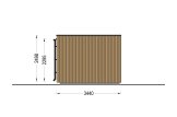 Abri de jardin en bois LAYLA (34 mm + bardage), 5x3 m, 13 m² specification 3