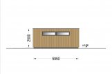 Garage en bois pour 3 voitures à toit plat SILVIA TRIO F (34 mm + bardage), 9x6 m, 54 m² specification 5
