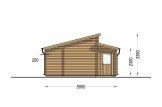 Garage en bois double TWIN DUO (44 mm), 6x6 m, 36 m² specification 5