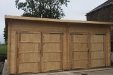 Garage en bois double à toit plat MODERN (44 mm), 6x6 m, 36 m² customer 1