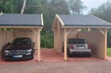 Carport en bois LUNA, 3.2x6 m, avec mur latéral customer 1