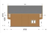 Chalet en bois LANGON S (44+44 mm), 95 m² specification 3