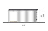 Abri de jardin en bois INES PLUS avec terrasse (Isolé RE2020, 34 mm + bardage), 6x3 m, 18 m² specification 4