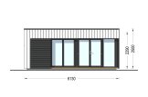 Abri de jardin en bois INES (Isolé, 34 mm + bardage), 6x3 m, 18 m² specification 2