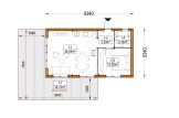Chalet en bois habitable MILANA RV (Isolé RE2020, 44 mm + bardage), 41 m² specification 1