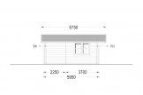 Chalet de jardin NINA S (Isolé, 44+44 mm), 6x6 m, 36 m² specification 3