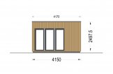 Bureau de jardin PREMIUM (Isolé RE2020, 34 mm + bardage), 5x4 m, 19.9 m² specification 5