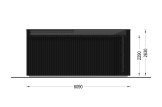 Abri de jardin en bois INES PLUS avec terrasse en L (34 mm + bardage), 6x6 m, 36 m² specification 4