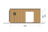 Abri de jardin en bois INES PLUS avec terrasse en L (34 mm + bardage), 6x6 m, 36 m² specification 3