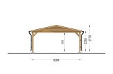 Carport en bois CLASSIC, 5x5.7 m specification 4