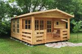 Abri de jardin en bois avec terrasse ISLA (44 mm), 6x5 m, 18 m² + 7 m² customer 2