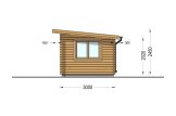 Abri de jardin en bois à toit plat DREUX (44 mm), 4x3 m, 12 m² specification 5