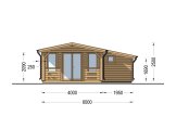 Abri de jardin en bois avec terrasse ISLA (34 mm), 6x5 m, 18 m² + 7 m² specification 2
